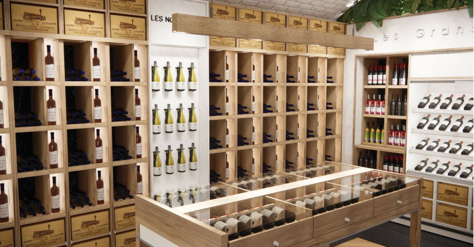 Mobilier professionnel caviste bois