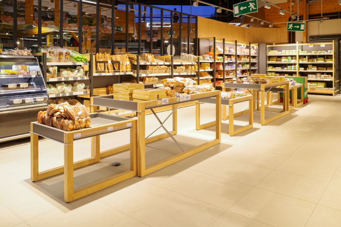 Meuble étalage central professionnel boulangerie