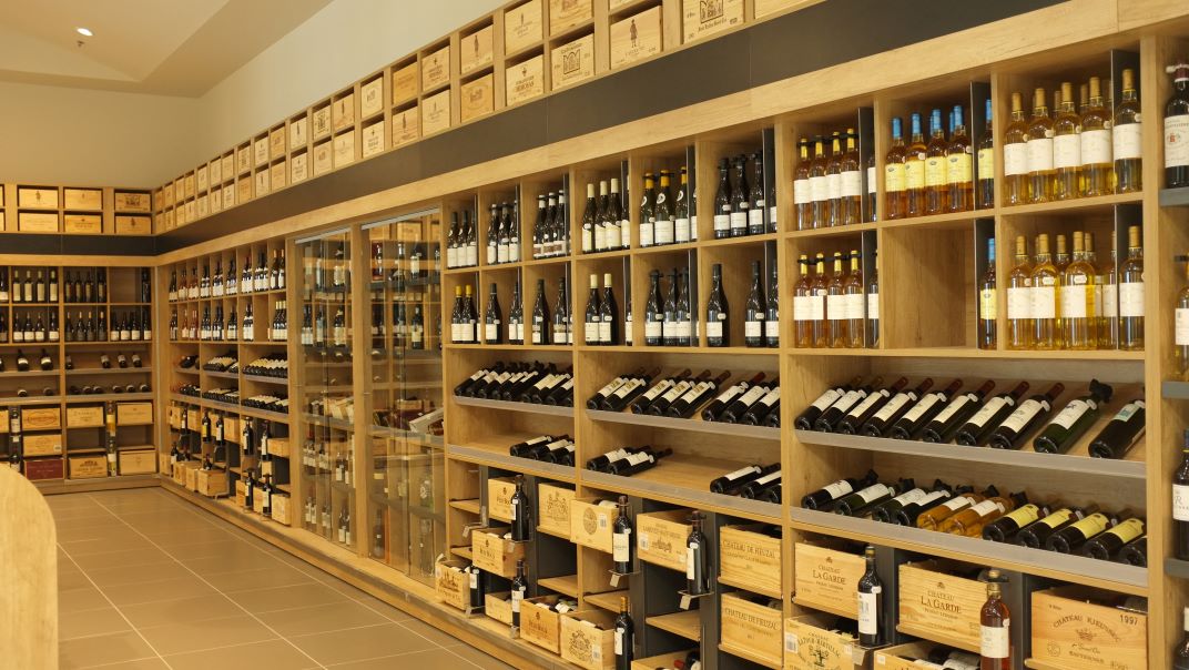 Mobilier rayon cave à vin en bois
