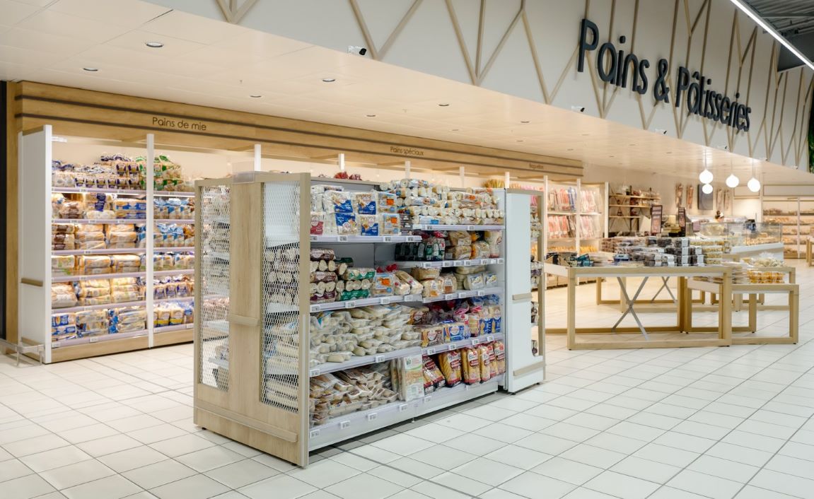 Présentoir central boulangerie libre service