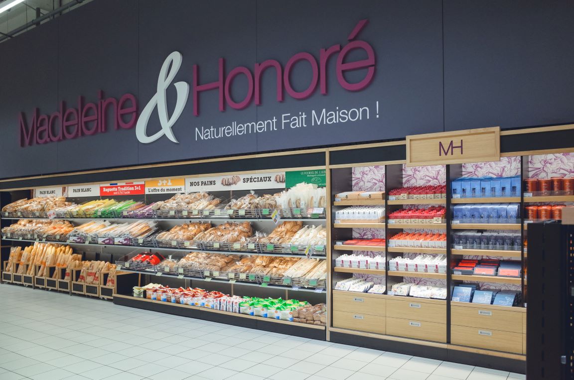 Mobilier de présentoir boulangerie