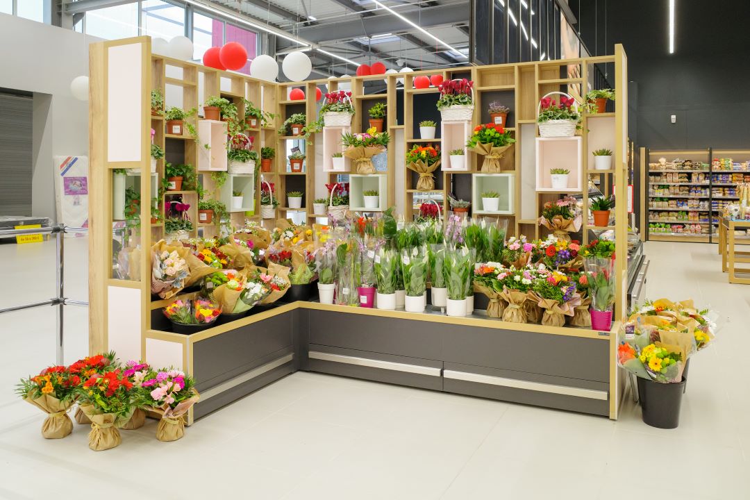 Présentoir fleurs mural professionnel