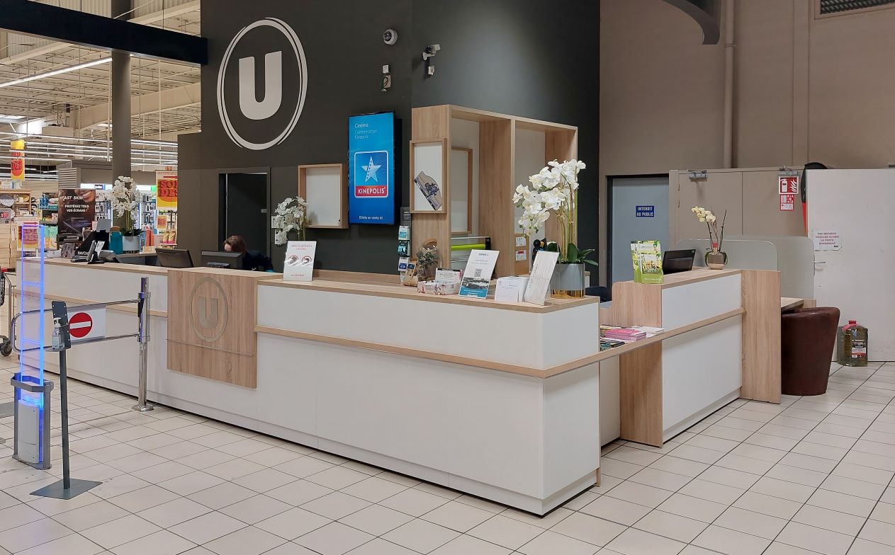 Comptoir accueil magasin professionnel