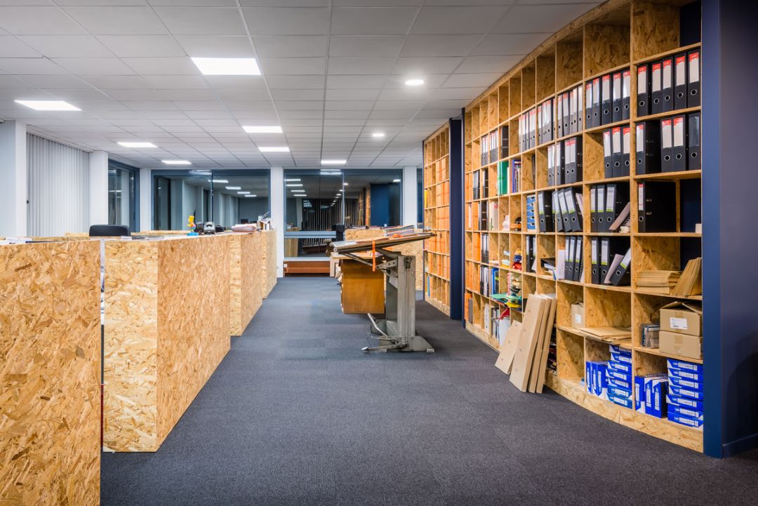 Meuble de bureau mural bois