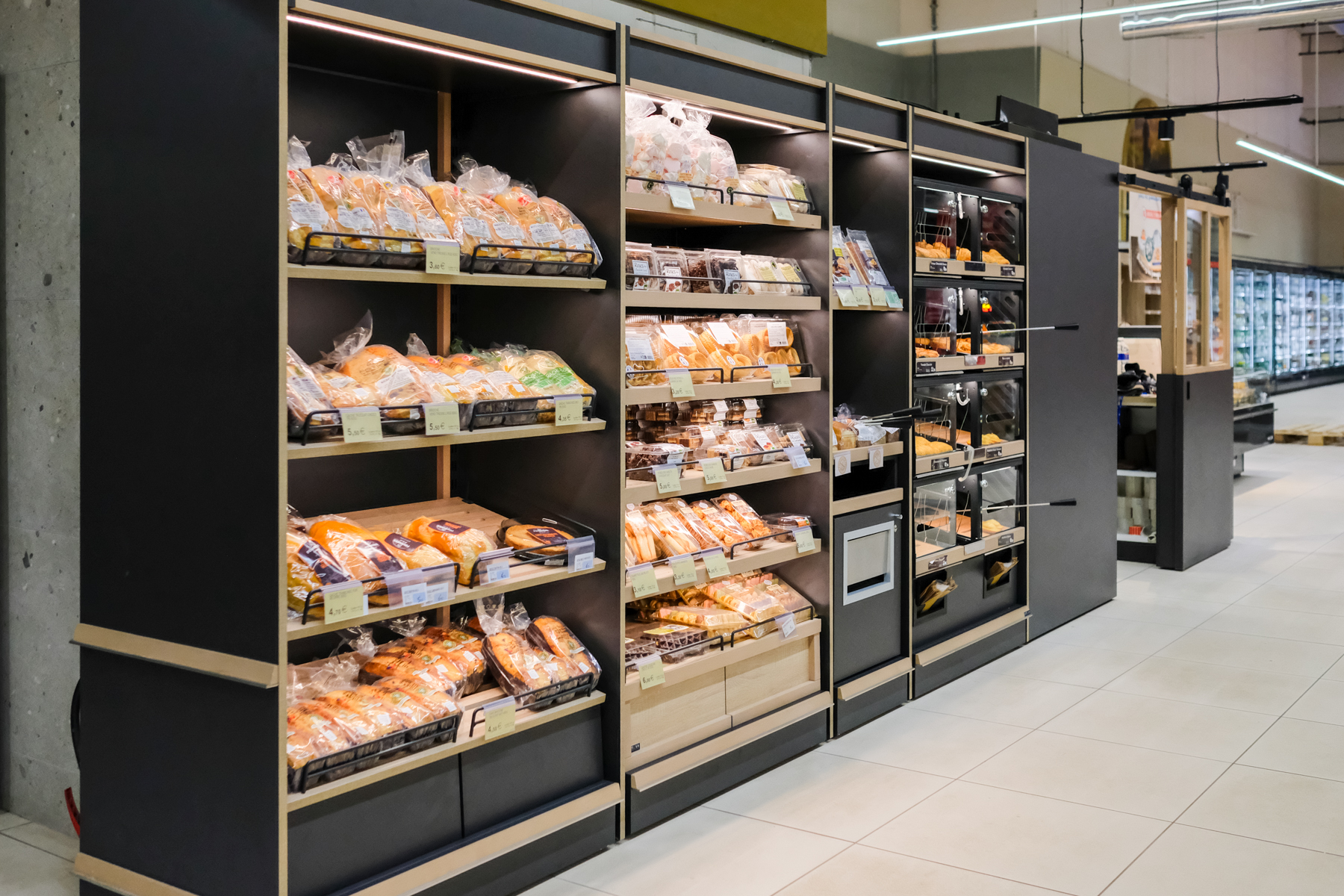 Mobilier présentoir boulangerie